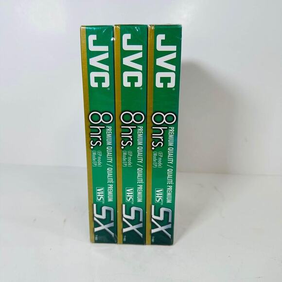 NEW SEALED JVC Blank VHS Tapes SX160 Premium Quality 8 Hour EP Mode Pack Of 3 - Picture 4 of 4